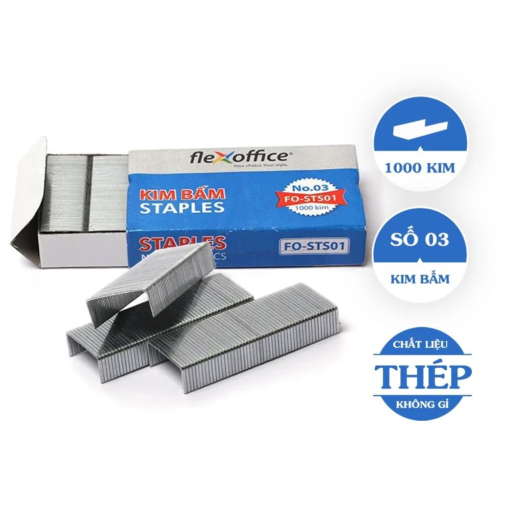 Combo 20  hộp kim bấm số 3 Thiên Long Flexoffice FO-STS01