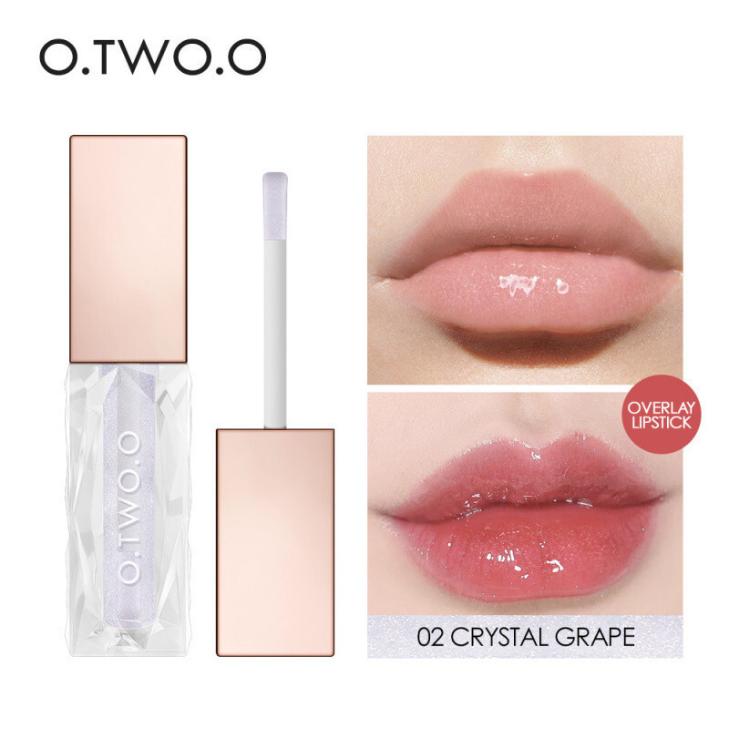 ✷ ❥ 、 BANXEER O.TWO.O Ice Crystal Lip Gloss Thủy tinh trong suốt Son bóng