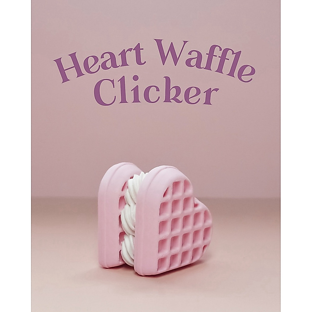 Móc khoá 3D Clicker - Pink Waffle