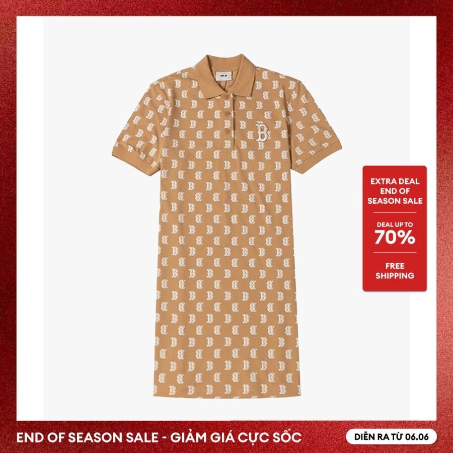 MLB - Đầm polo nữ cổ bẻ tay ngắn mini Mono Monogram Piqué 3FOPM0143-43CAL