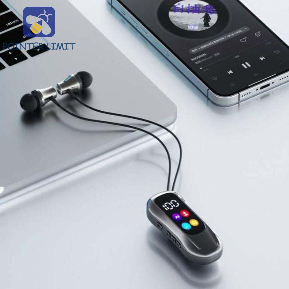 Tai nghe Bluetooth giới hạn POINTER, Màn hình LED gọi HD Lavalier Tai nghe Bluetooth, Chèn thẻ Tuổi 