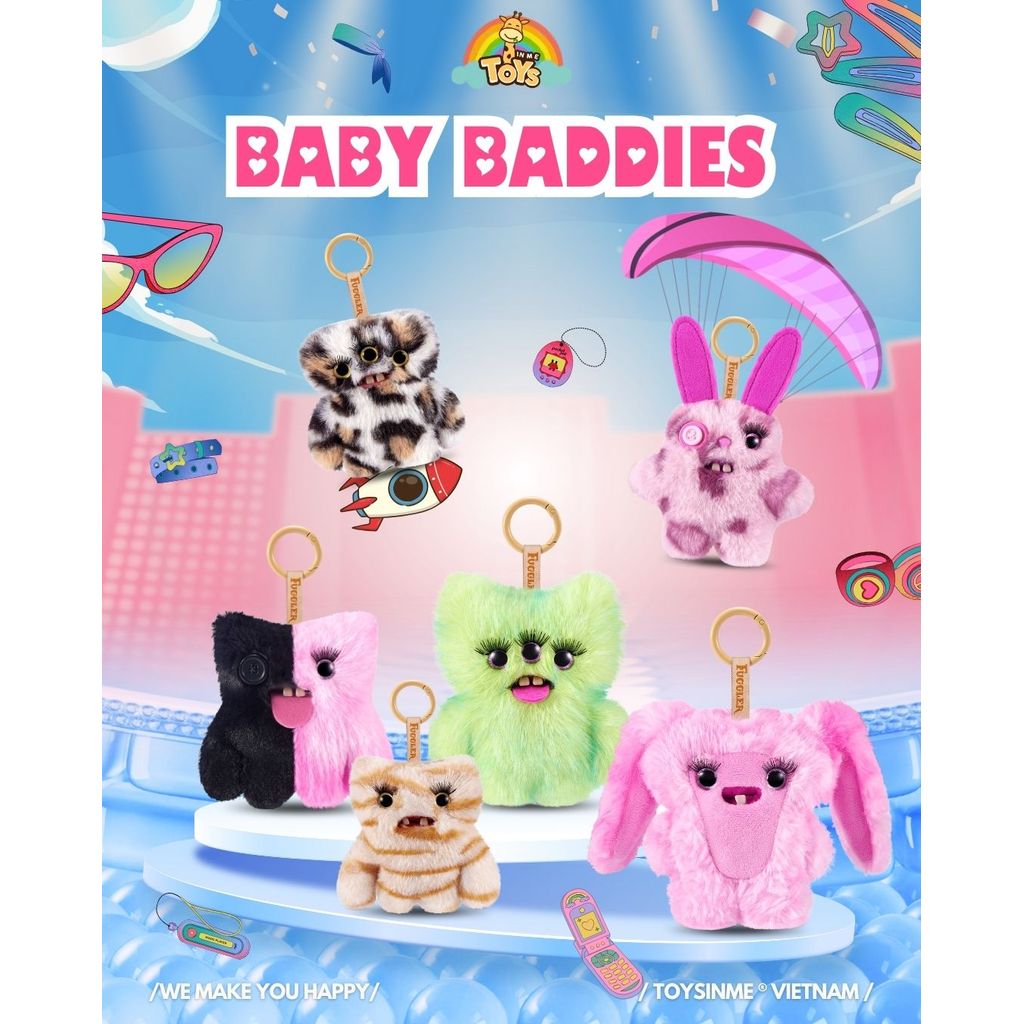 [ TOYS IN ME x FUGGLER ] ZURU TOYS Fuggler Baby Baddies Keyrings Blindbox - Hộp Mù Móc Khóa Sưu Tầm