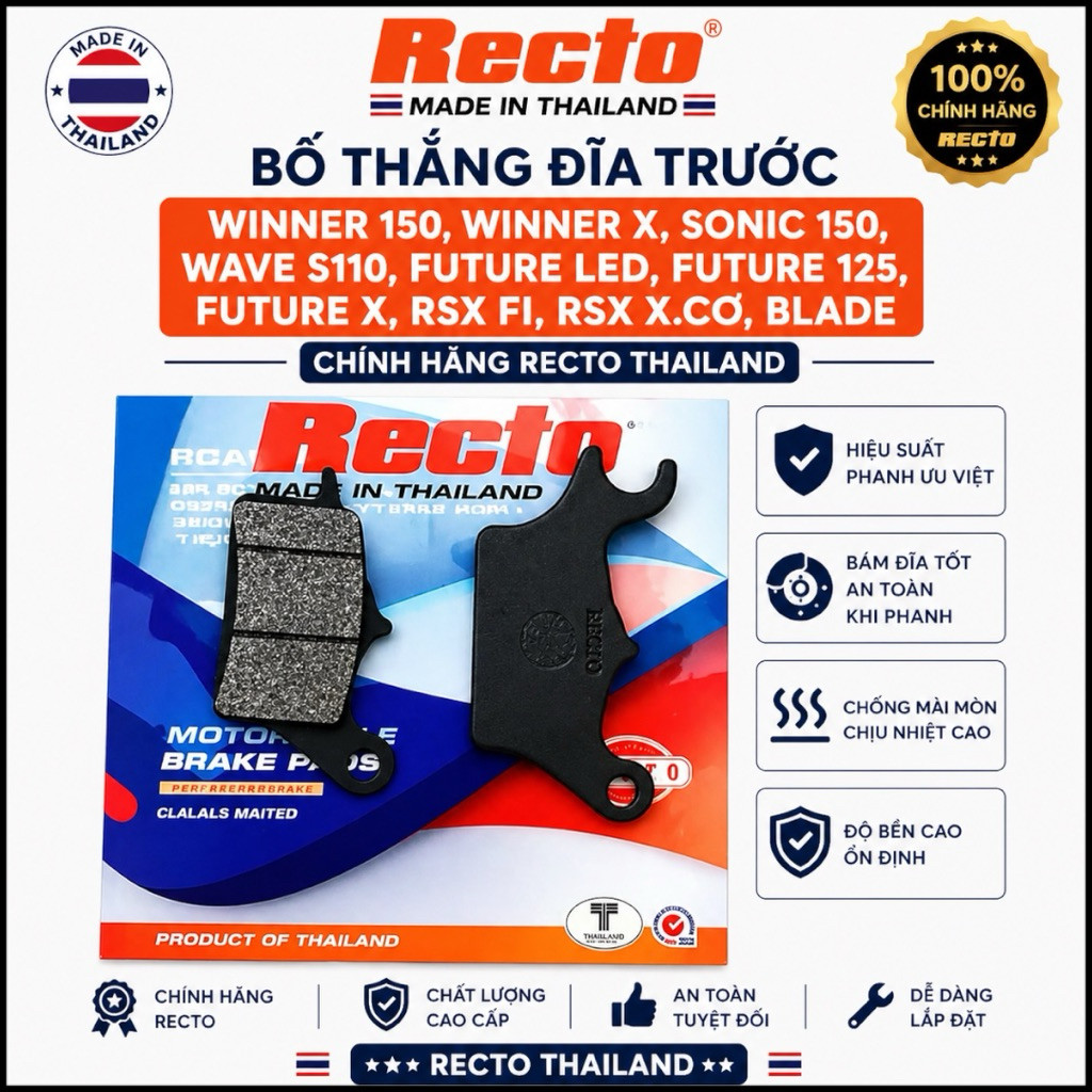 Bố Thắng Đĩa Trước Winner 150,Winner X,Sonic 150,Wave s110,Future Led,Future 125,Future X,Rsx Fi,Rsx