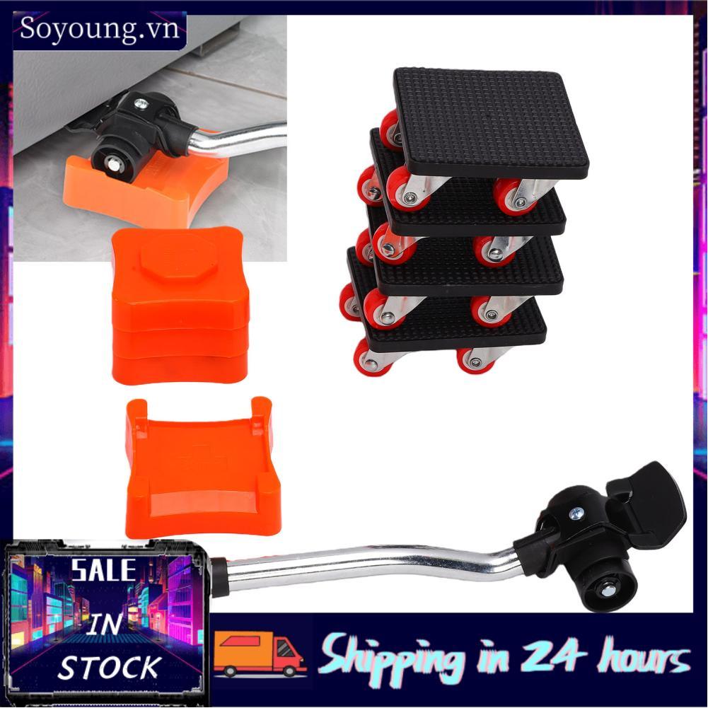 soyoung ZIZEV Đồ nội thất Mover 4 Thanh trượt hạng nặng với Bánh xe xoay 360 độ và Tấm chống trượt C