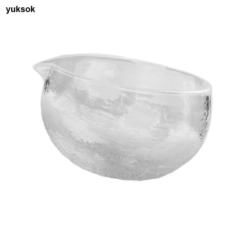 Bát Matcha thủy tinh Lễ Matcha Chawan có vòi Quà tặng Nhật Bản Trà xanh chịu nhiệt Chawan cho bữa ti