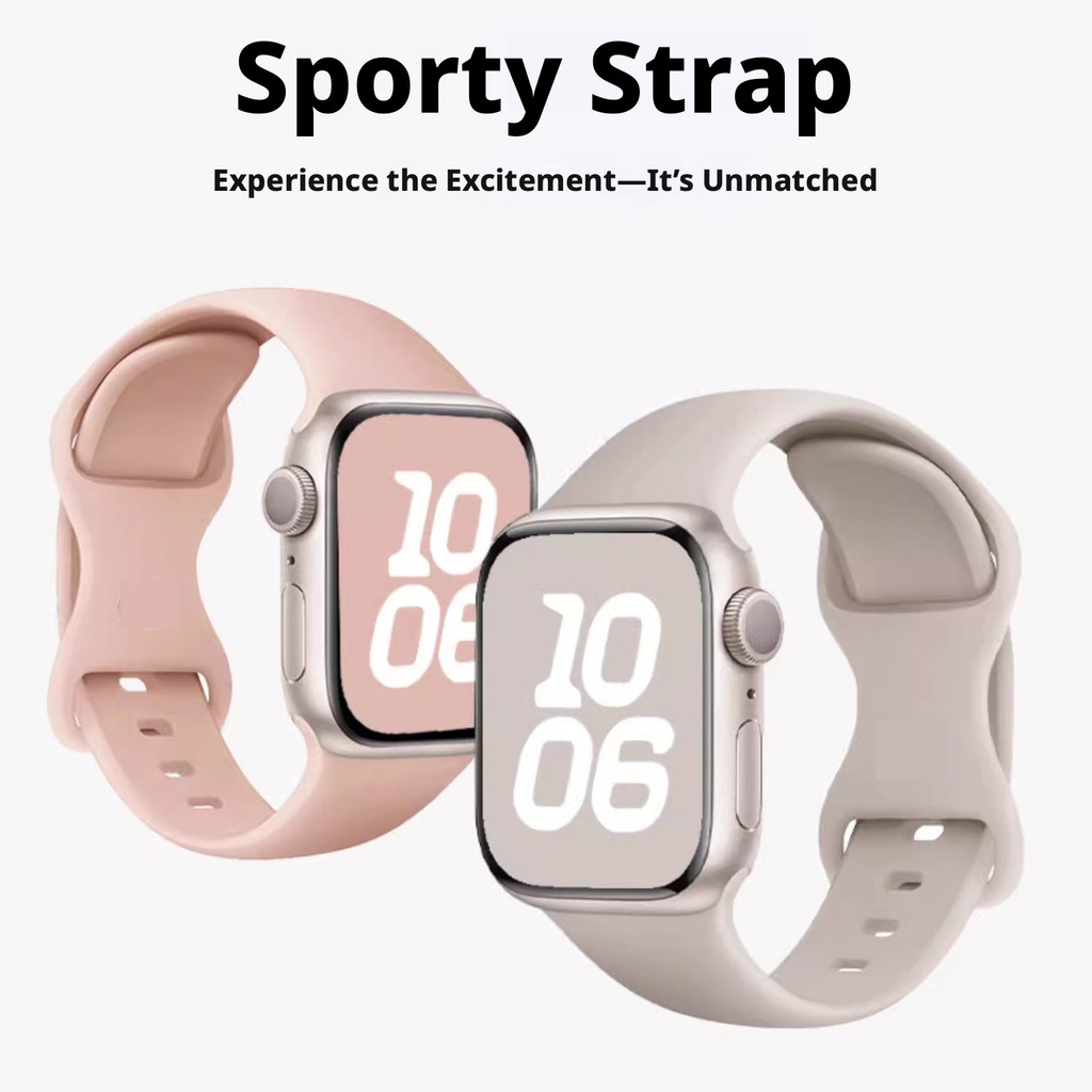 Dây đeo đồng hồ silicon mềm 8 hình khóa bướm Dây đeo thay thế cho Apple Watch Series 11 iWatch All S