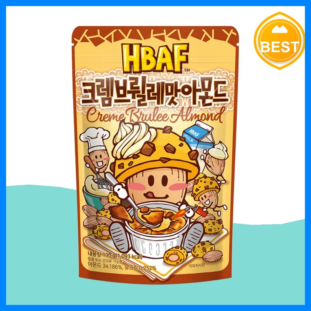 [hbaf] Hạnh nhân Creme Brulee, 190g, 1 cái / Creme Brulee Spread Hàn Quốc / Creamy Delight / Chính h