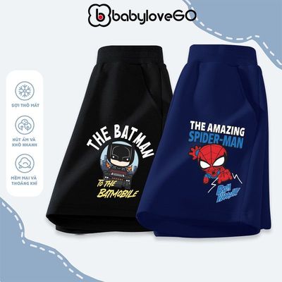 Quần đùi bé trai BabyloveGO quần short có túi cạp chun co giãn mềm mịn thoáng mát cho bé 1-10 tuổi