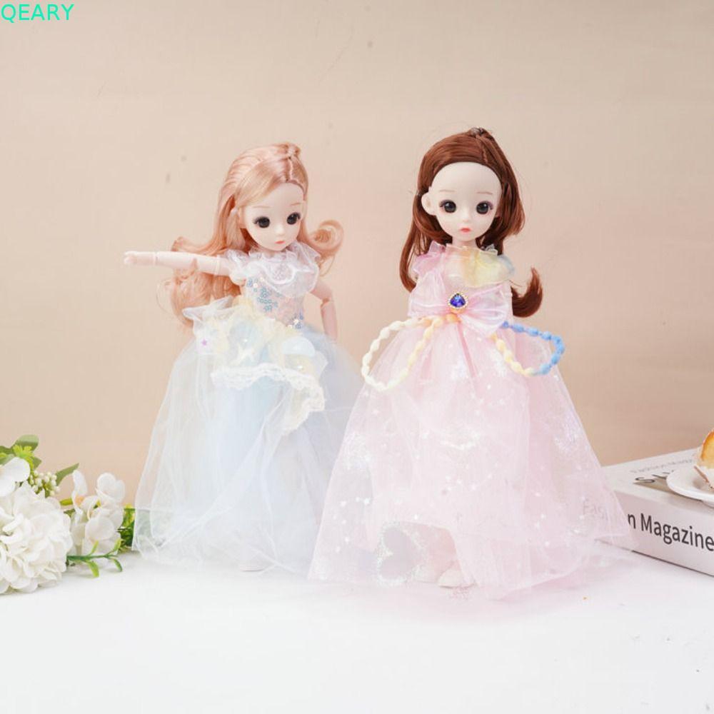 QEARY Công Chúa Dress Up Búp Bê BJD, Mắt Hấp Dẫn Bóng Khớp 30cm Bjd Búp Bê Có Quần Áo, Búp Bê Bé Ani