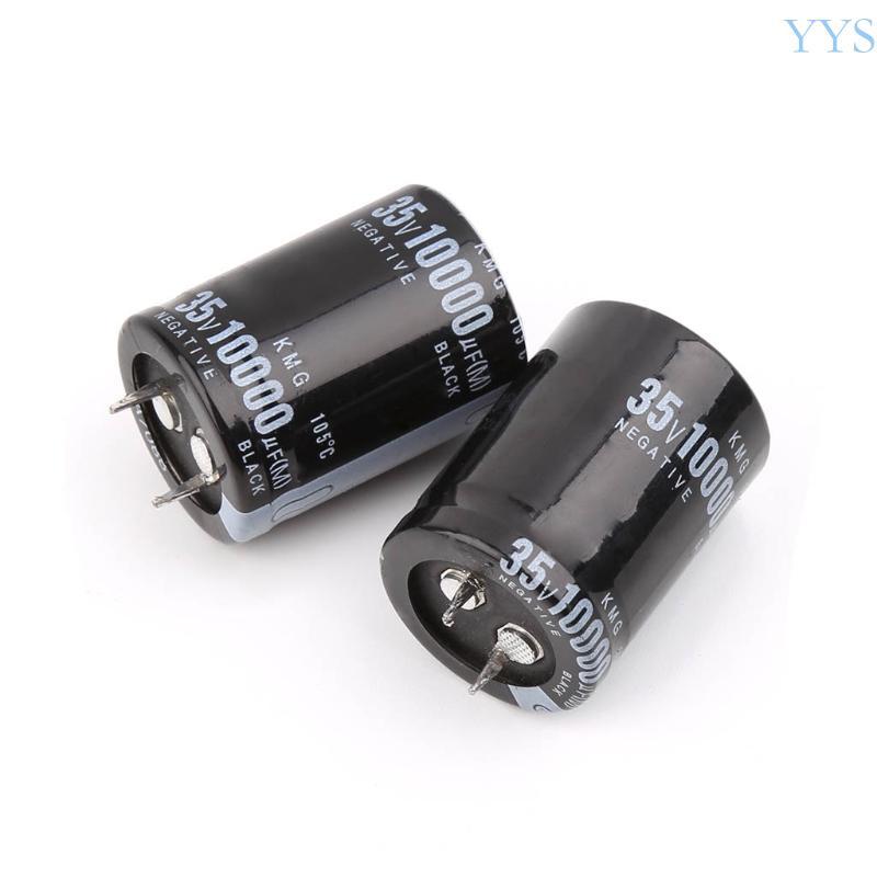 YYS 2 Miếng Tụ Điện Phân Nhôm 35V 10000UF Bộ Khuếch Đại Điện Phân