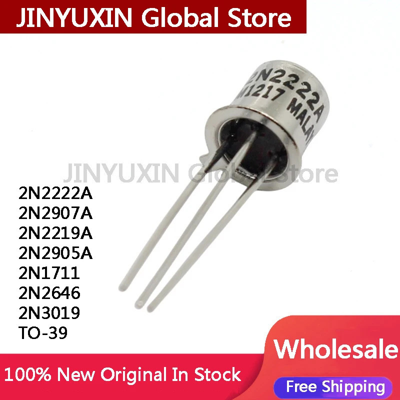 5 CÁI 2N2222A 2N2907A 2N2219A 2N2905A 2N171 2N2646 2N3019 TO-39 Vàng Kín Transistor Bán Buôn