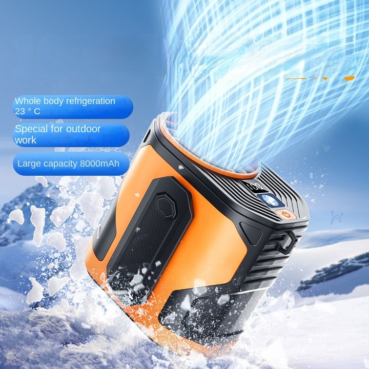 Outdoor High-Speed Wrist Hanging Fan Construction Site Portable Waist Clip Portable Fan Digital Disp
