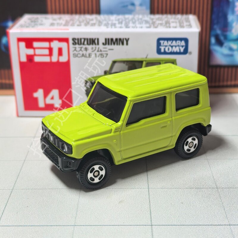 Mẫu xe hợp kim TOMY Domeka Hộp trắng đỏ số Xe đồ chơi địa hình Suzuki Jimny SUV 14