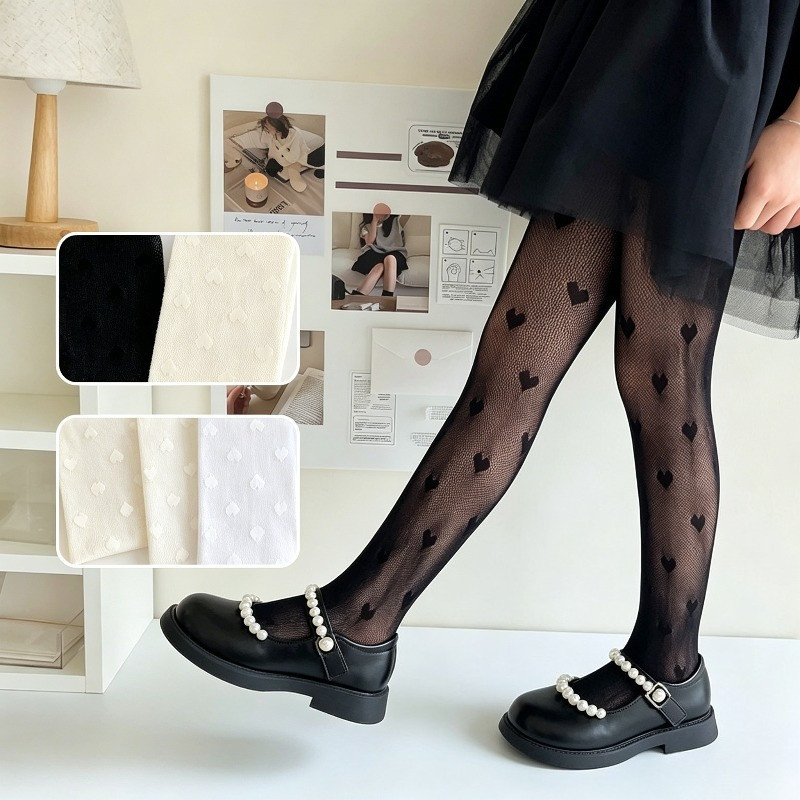 Mùa Hè Mỏng Rỗng Thoáng Khí Lưới Quần Ren Công Chúa Trắng Đen Quần Legging Tất Cho Trẻ Em Bé Gái Phụ