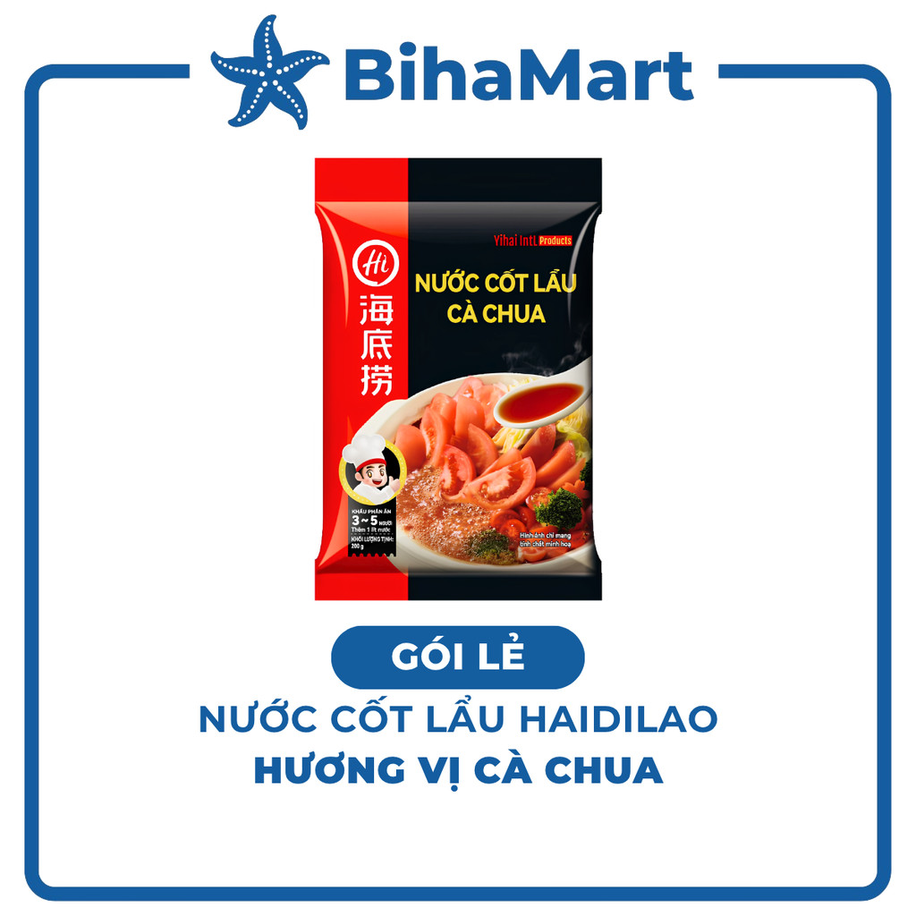 [GÓI LẺ] - HAIDILAO – Nước cốt lẩu Haidilao hương vị cà chua, Haidilao nước cốt lẩu cà chua Haidilao