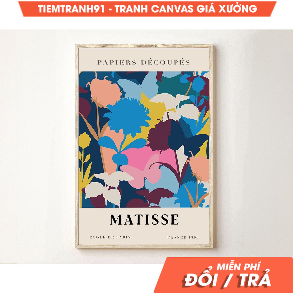 Tranh treo tường, Bright Blue Wall Art, Herb Art Kitchen, Vine Decor, Bright Gallery Wall, Matisse G