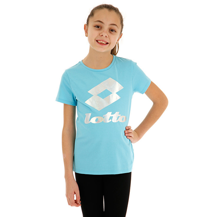 LOTTO LOTTO Girls Áo thun ngắn tay thể thao logo cổ điển 60% Cotton