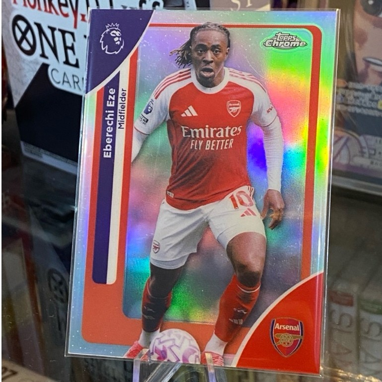 [NHÀ VÔ ĐỊCH EPL 2026] Thẻ Cầu Thủ Eberechi Eze Topps Chrome EPL 2026 Áo Arsenal Refractor Base Cứng
