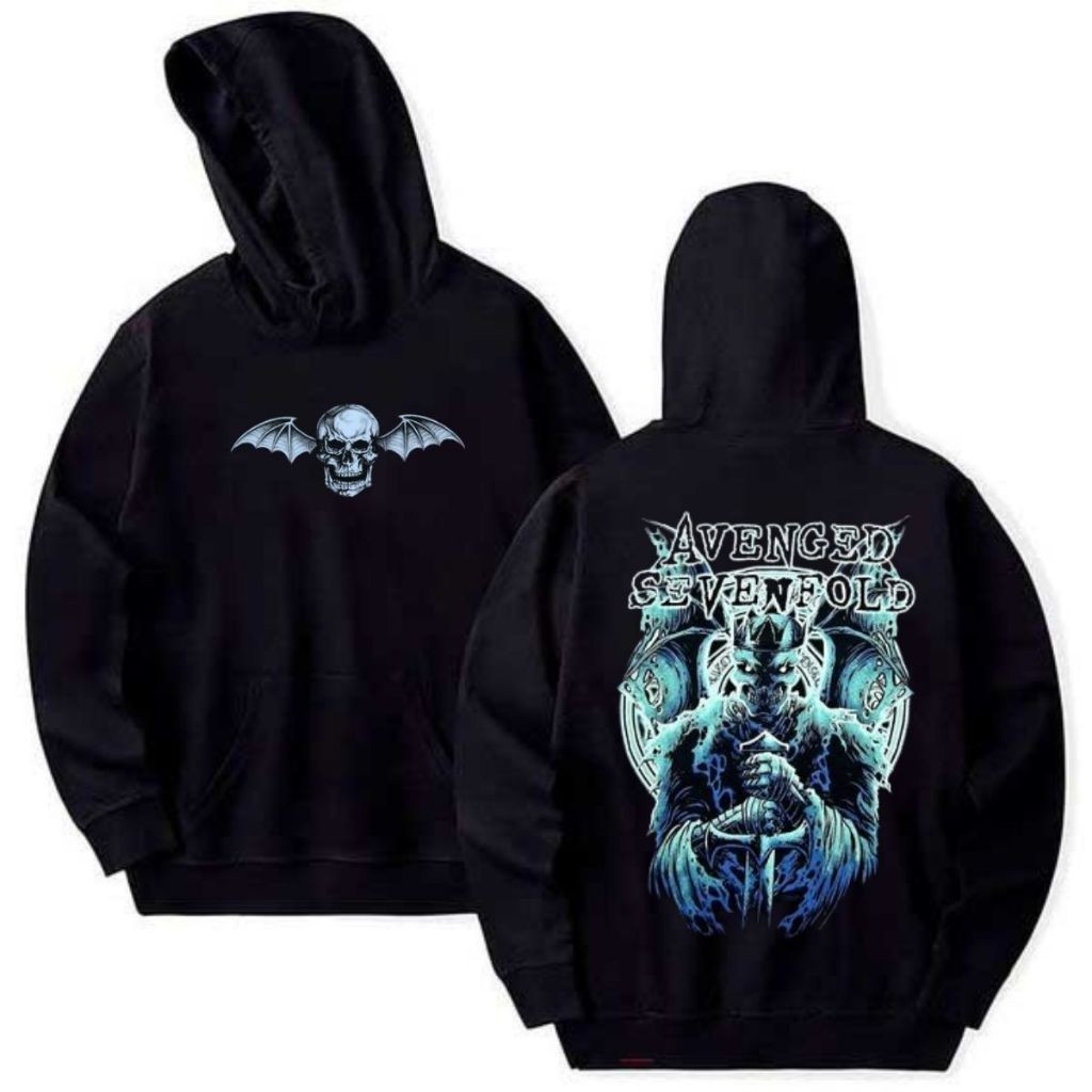 Zip Cardigan Kaos M-3XL Avenged Sevenfold A7x Áo Hoodie Áo Cewek Cowok Jaket Motif Band A7x