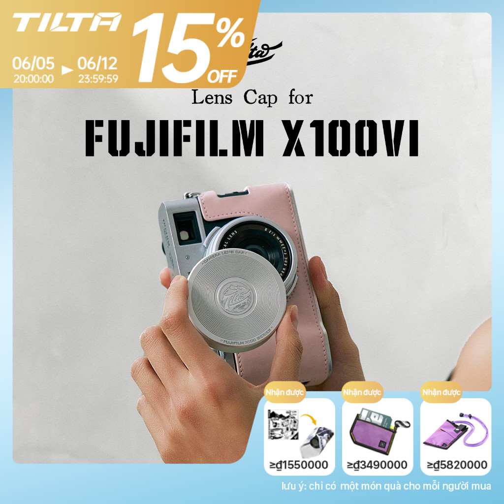 TILTA FUJIFILM X100VI Nắp ống kính Máy ảnh cổ điển Phụ kiện mở rộng ống kính