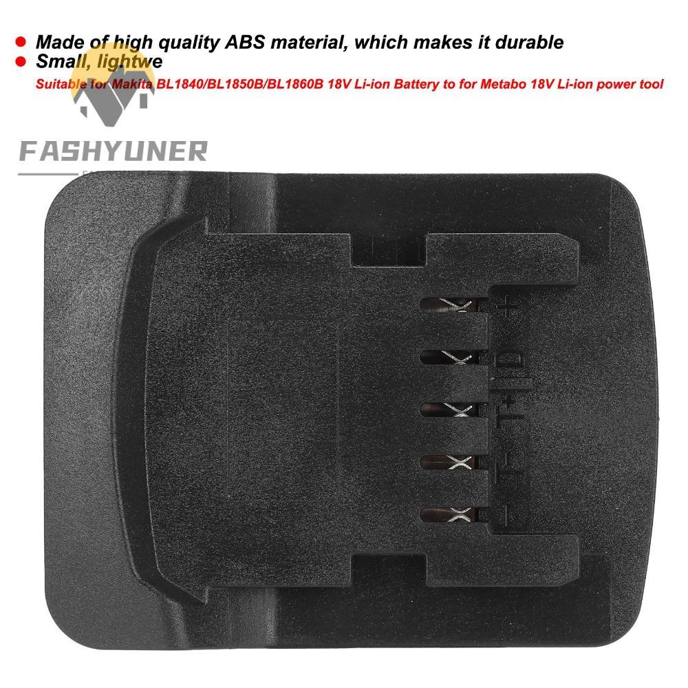 FASHYUNER Cho Makita BL1840 / BL1850B BL1860B, Chuyển Đổi Di Động Cho Metabo 18V Bộ Chuyển Đổi Pin D