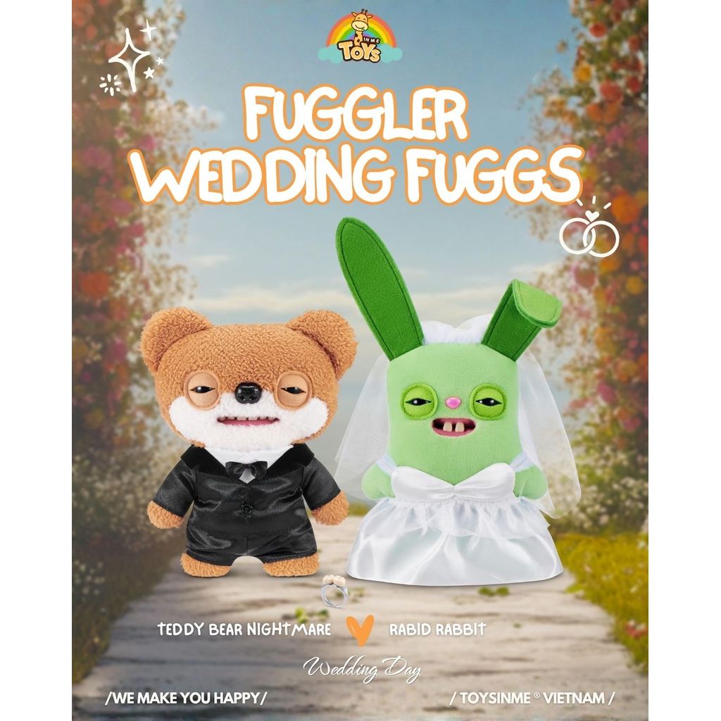 [ TOYS IN ME x FUGGLER ] ZURU TOYS Fuggler Wedding 9 Inch - Đồ Chơi Gấu Bông Sưu Tầm