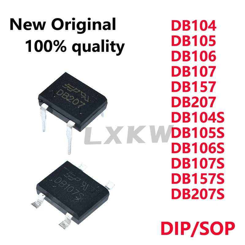 5 Chiếc DB104 DB105 DB106 DB107 DB157 DB207 DIP4 DB104S DB105S DB106S DB107S DB157S DB207S SOP4 Bộ c