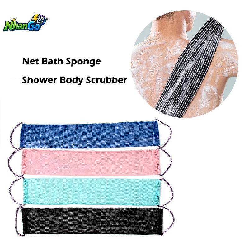Phi Net tắm miếng bọt biển, 14x77cm tẩy tế bào chết tắm cơ thể Scrubber, da mượt mà Cá Tuyết