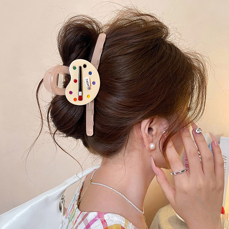 Bảng Sơn Dầu Lấy Kẹp Cá Mập Kẹp Tóc Đĩa Độc Đáo