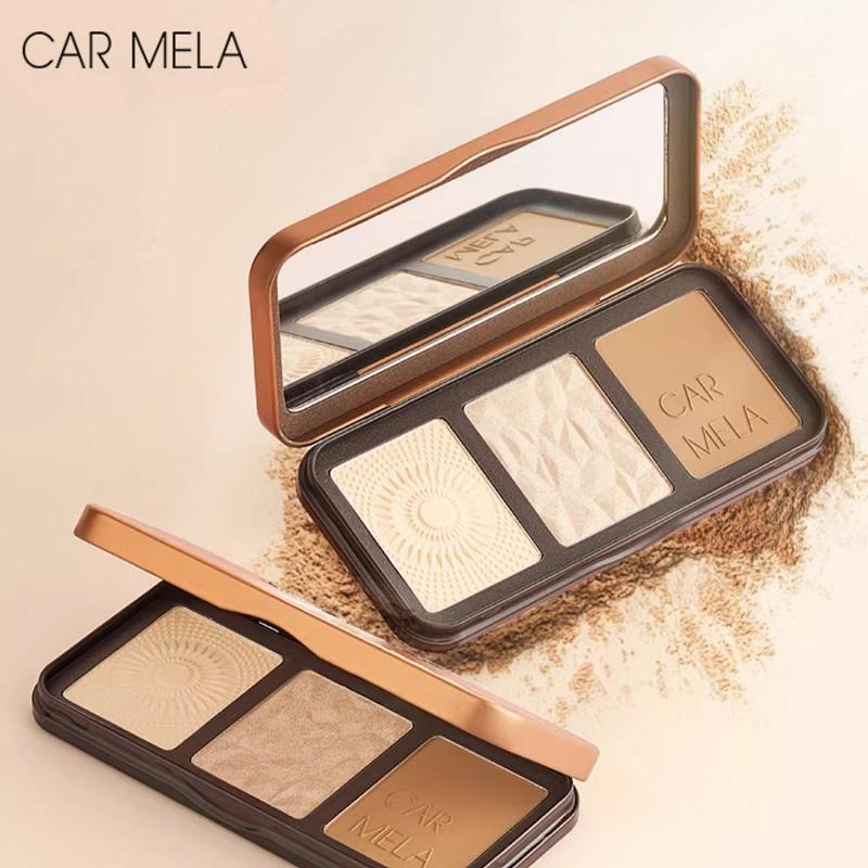 Carmela carmela carmela 3 Màu Độ Bóng Cao Contouring Tấm Tích Hợp Mặt Làm Sáng Rách Rãnh Ba Chiều Mũ