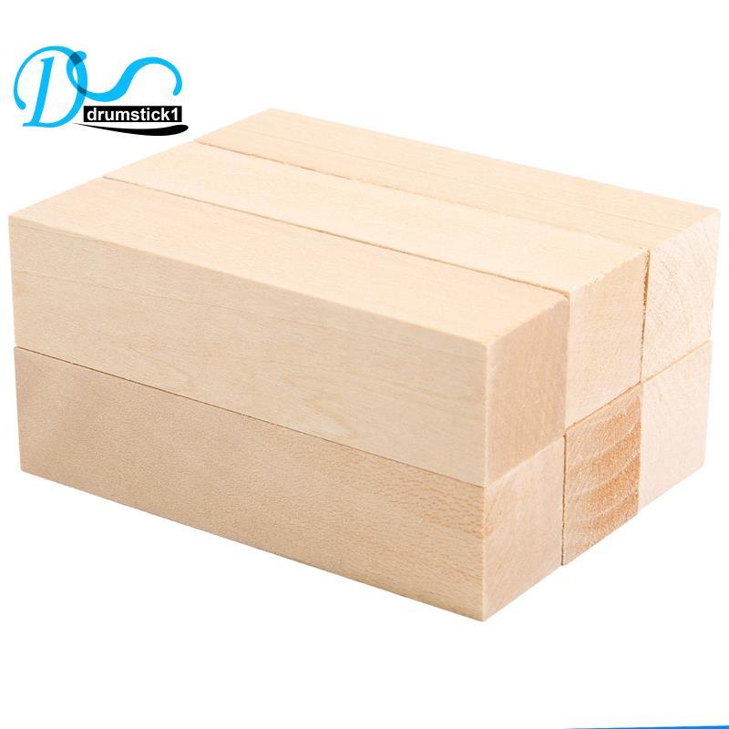 6 Chiếc Basswood Khắc Khối Gỗ Cho Người Mới Bắt Đầu Khắc Sở Thích Bộ DIY Khắc Gỗ