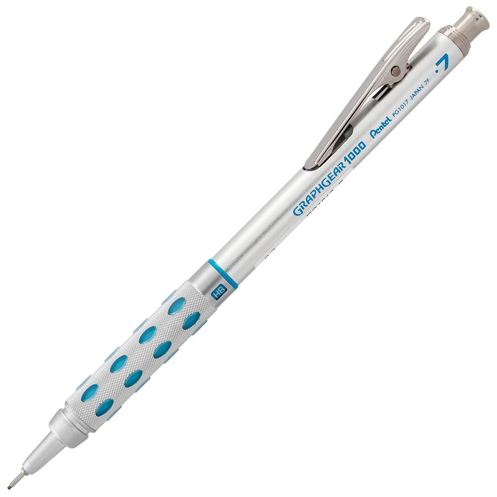 【Direct from Japan】 Bút chì cơ Pentel Graphgear 1000 PG1017 0.7mm màu bạc