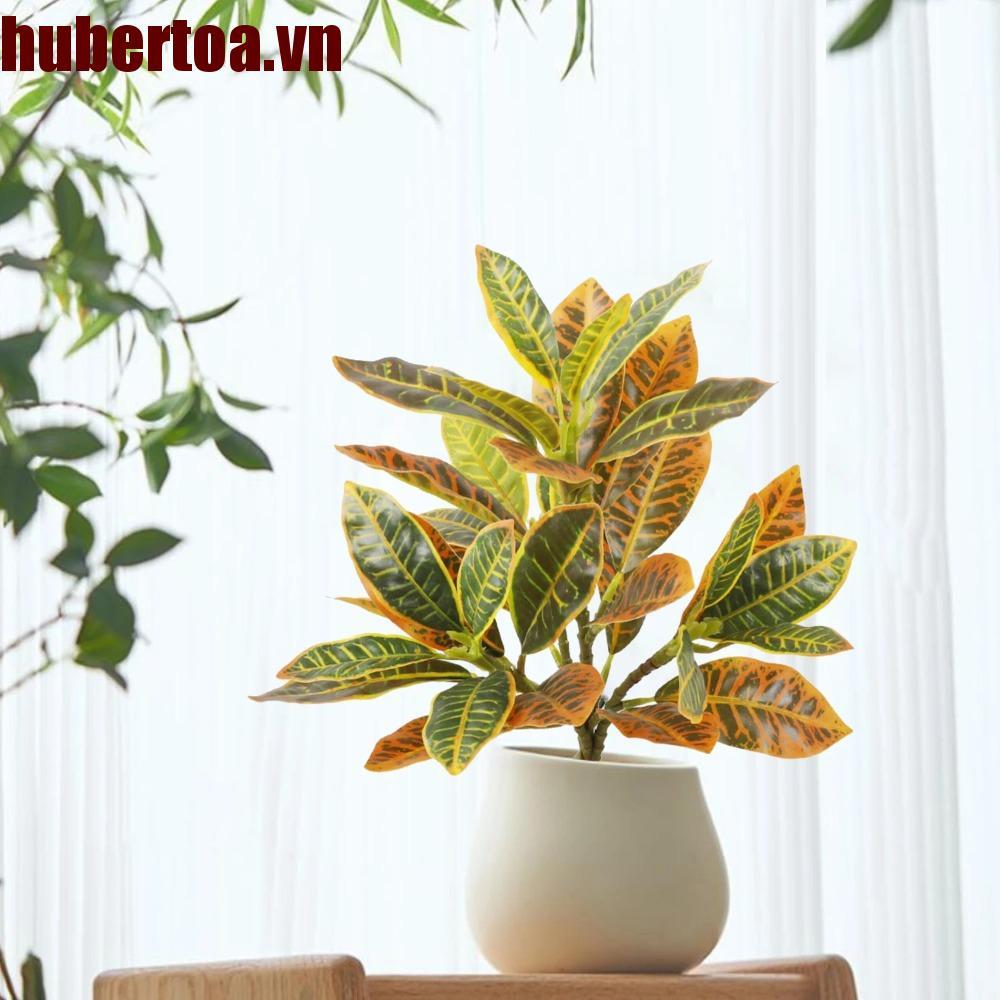 HUBERTOA Cây Ficus nhân tạo, Cây Banyan nhiệt đới bằng nhựa 35 lá, Cây xanh giống như thật Cây Ficus