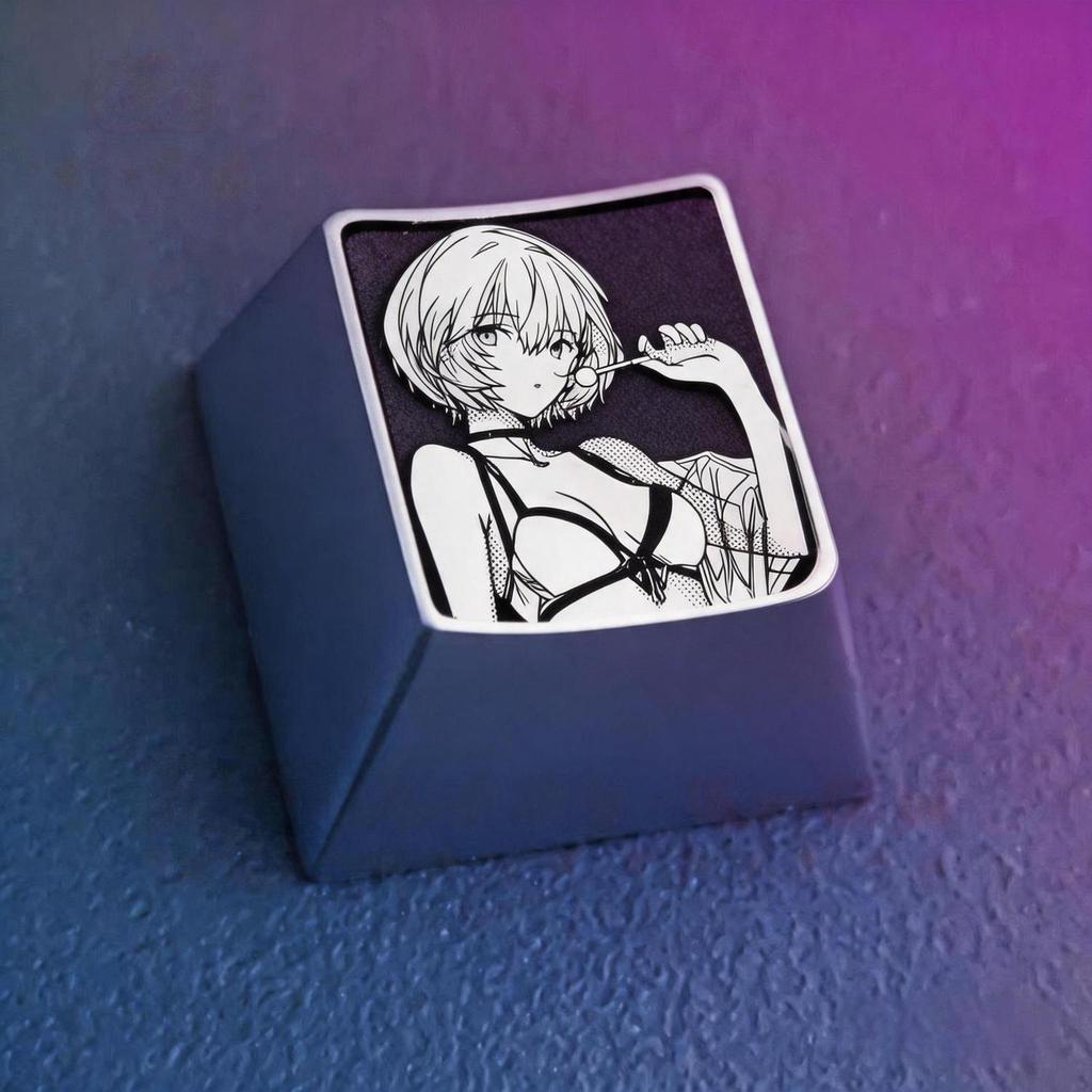Kim loại Keycap eva Asuka Aya Polly Bàn phím cơ độc đáo Keycap đơn R4