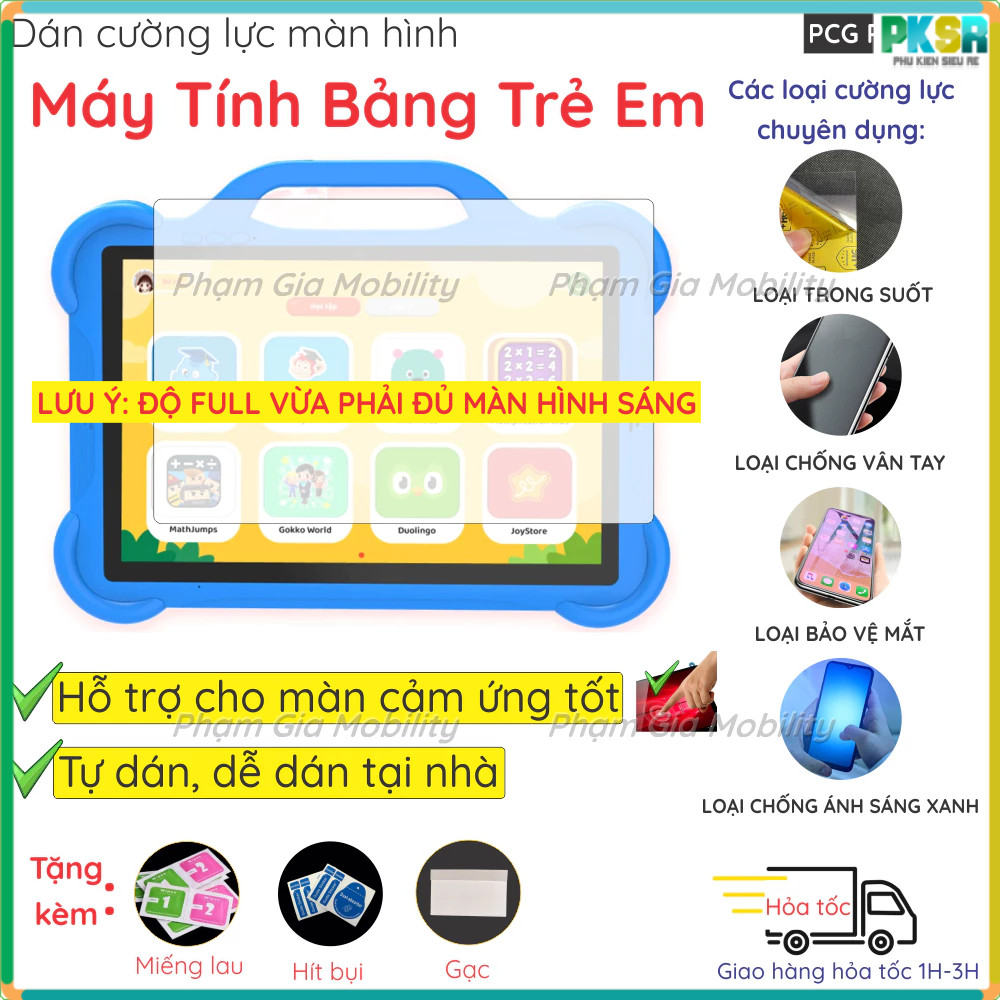 Dán cường lực màn hình tablet, máy tính bảng học tập trẻ em dành cho các dòng Winny K11 K13 K15 K18 