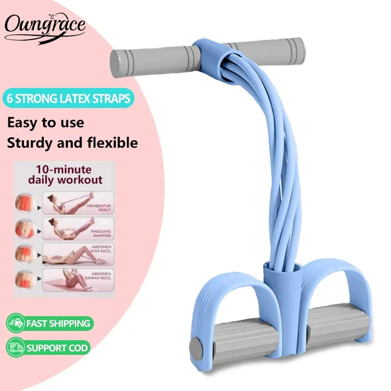 Dây kháng lực bàn đạp nâng cấp – 4 ống (45LBS) / 6 ống (65LBS) | Tập luyện tại nhà, Đốt cháy mỡ, Giả
