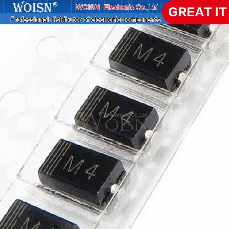 10 Chiếc 1N4004 IN4004 Màn Hình Lụa M4 Miếng Dán Chỉnh Lưu Schottky diode DO-214AC