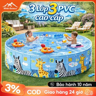 Bể bơi, tròn không bơm hơi, mở nhanh 1 click, gấp gọn, chống rò, cho cả gia đình