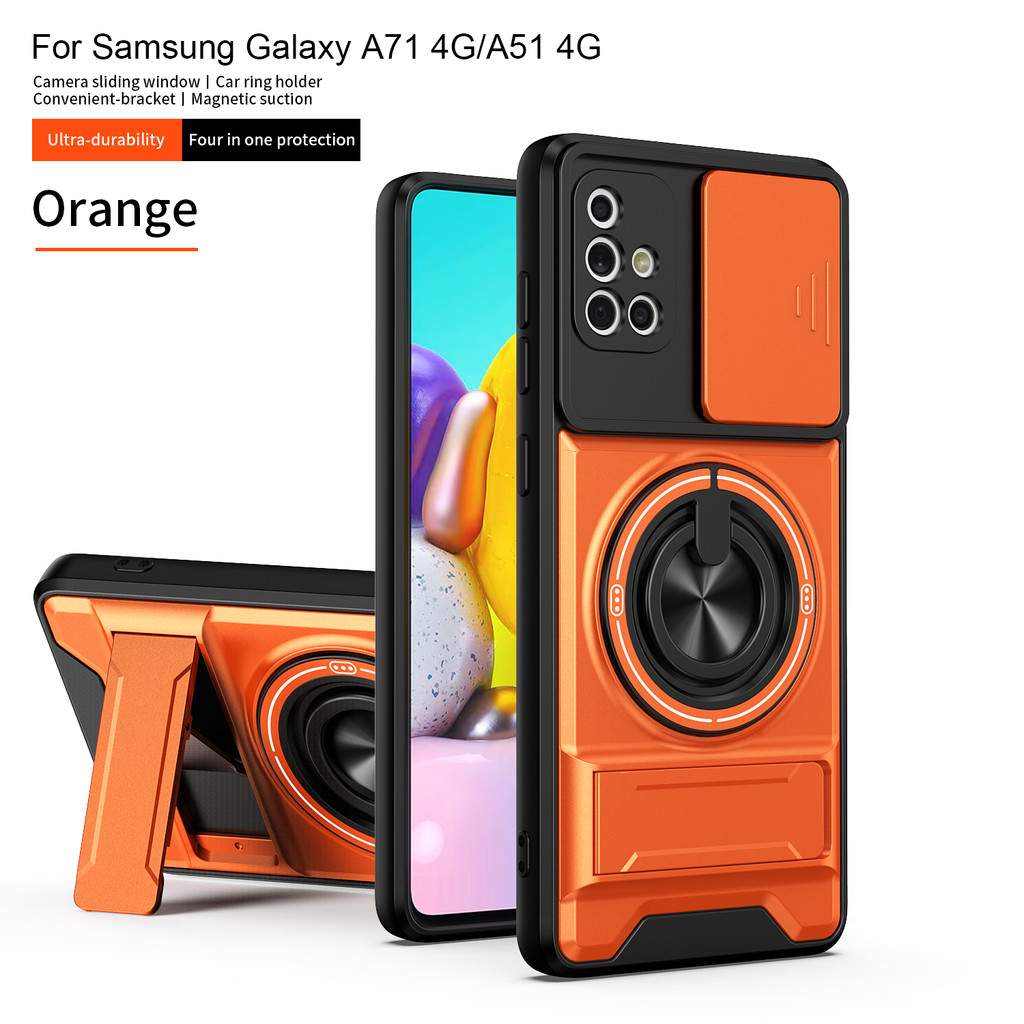 Dành Cho Samsung A71 Ốp Lưng Galaxy A51 Bao A71 5G 4G Ốp Điện Thoại Magsafe Từ Gấp Giá Đỡ Giáp Quân 