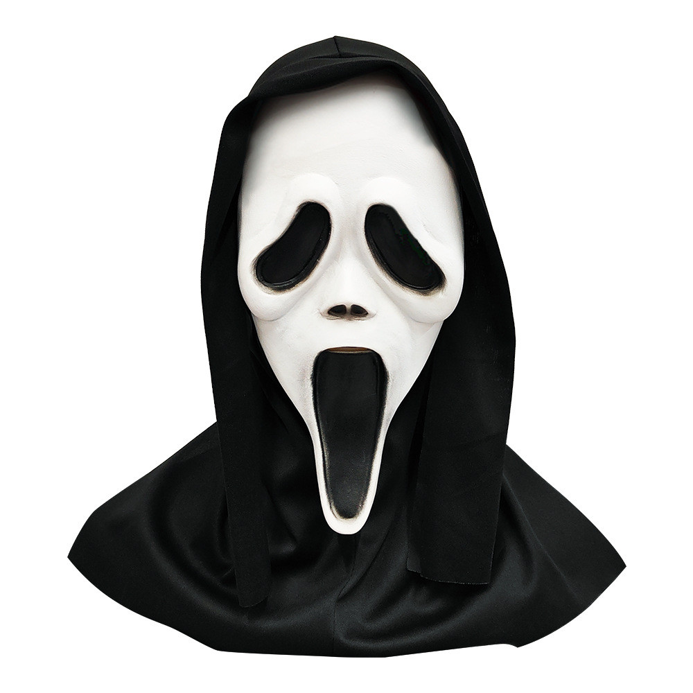 La hét Series Halloween Tiệc Kinh Dị Grimace Đầu Lâu Mũ Cao Su Mặt nạ Mũ Đội Đầu Mặt nạ La hét