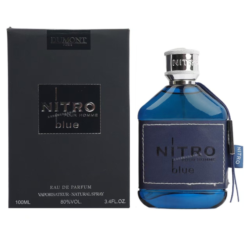2026 Nitro Blue Eau De Parfum 3.4 Fl Oz, Fresh Uplifting Floral Woody Hương thơm Unisex lâu trôi