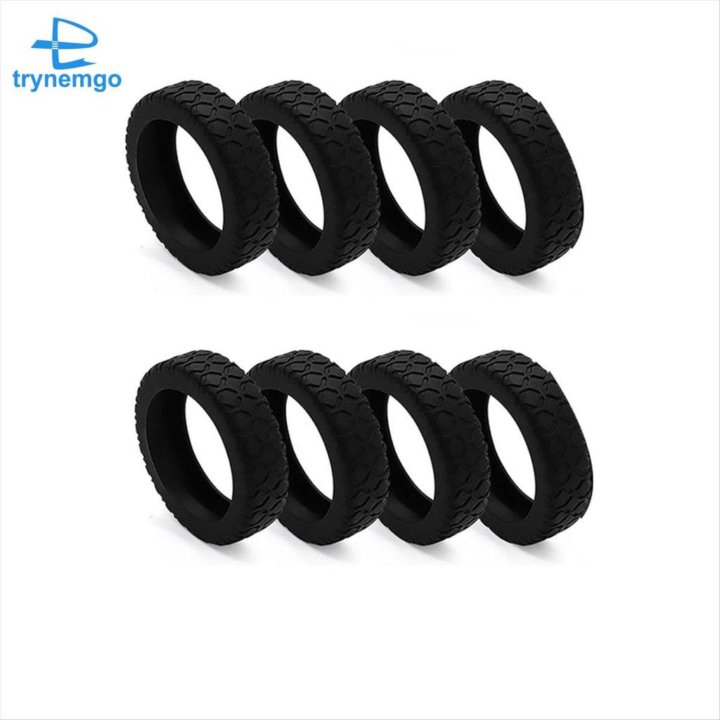 8 Chiếc Vali Bánh Xe, Ngăn Hành Lý Silicon Bánh Xe Cho Hầu Hết 8 Bánh Xe Spinner Màu Đen