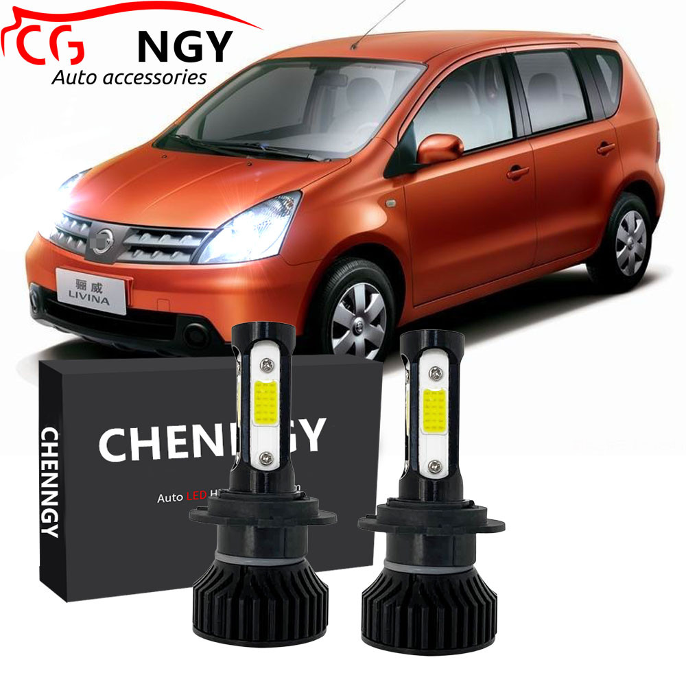 Dành Cho Xe Nissan Livina XGear 2008 2009 2010-2011 (Bóng Đèn Pha BHLamp) - Bộ Bóng Đèn LED V4 6000K