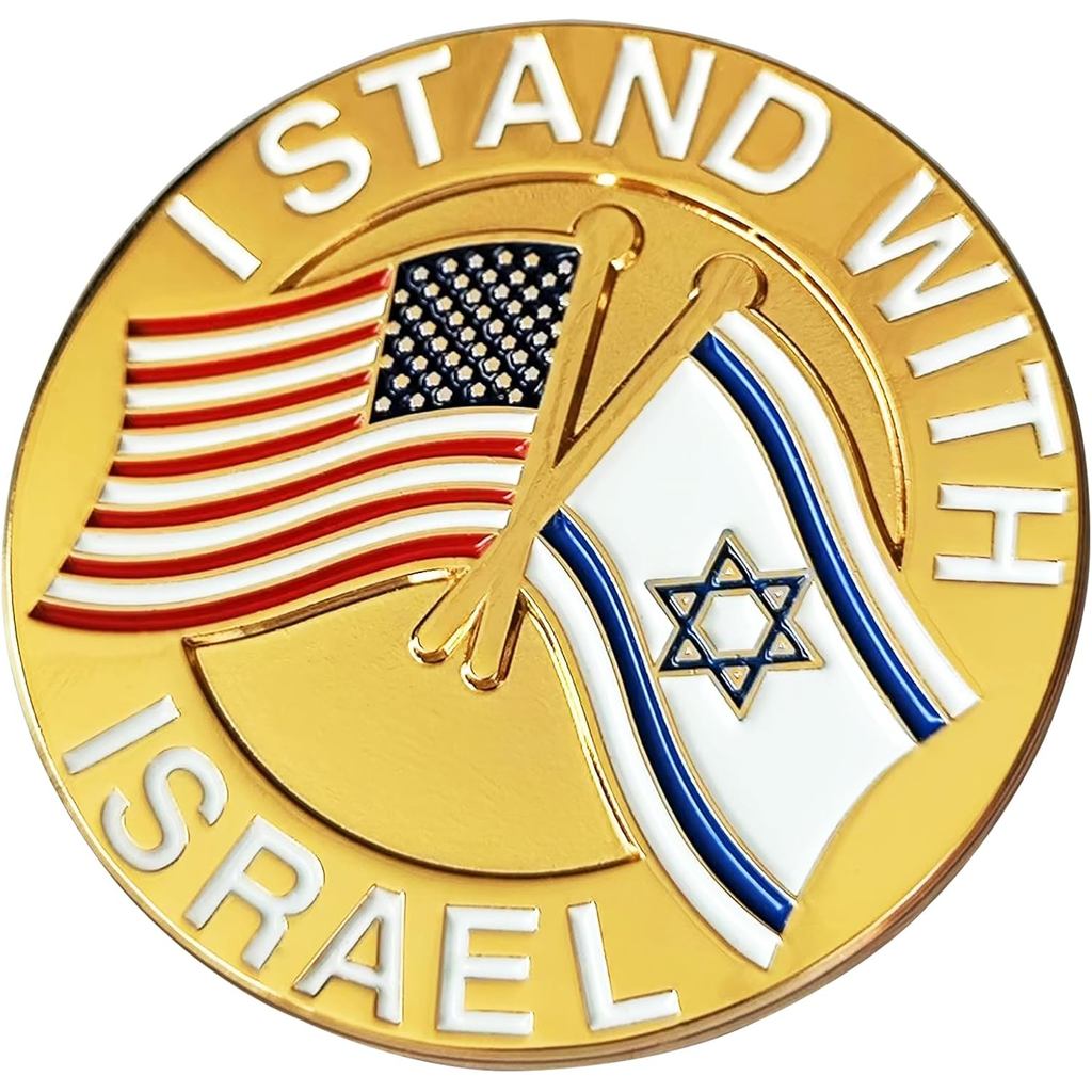 Arturbo 1 / 2 Chiếc TÔI ĐỨNG VỚI Cờ ISRAEL Men Ve Áo Pin Tình Bạn Mỹ Hoa Kỳ ISRAEL Chữ Thập Cờ Chân 