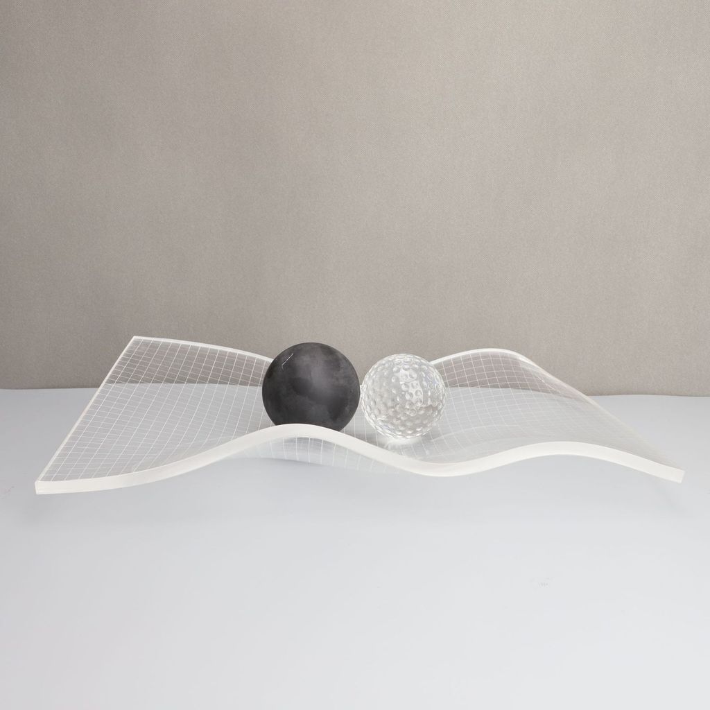 European-style acrylic transparent grid fruit tray, decorative item for model homes, study rooms, li