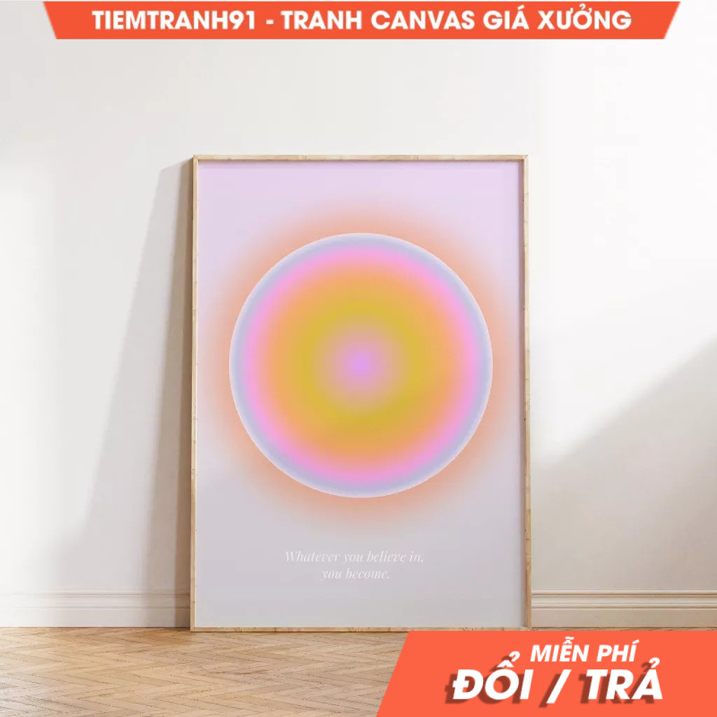 Tranh treo tường, Aura Poster, Gradient Wall Art, Spiritual, Abstract Colour Gradient Home Decor, Po