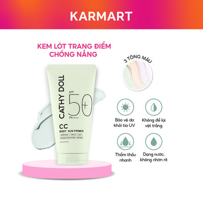 COMBO Sữa Dưỡng Thể Ready To White Và Kem Lót Trang Điểm Chống Nắng LIGHT IVORY Cathy Doll