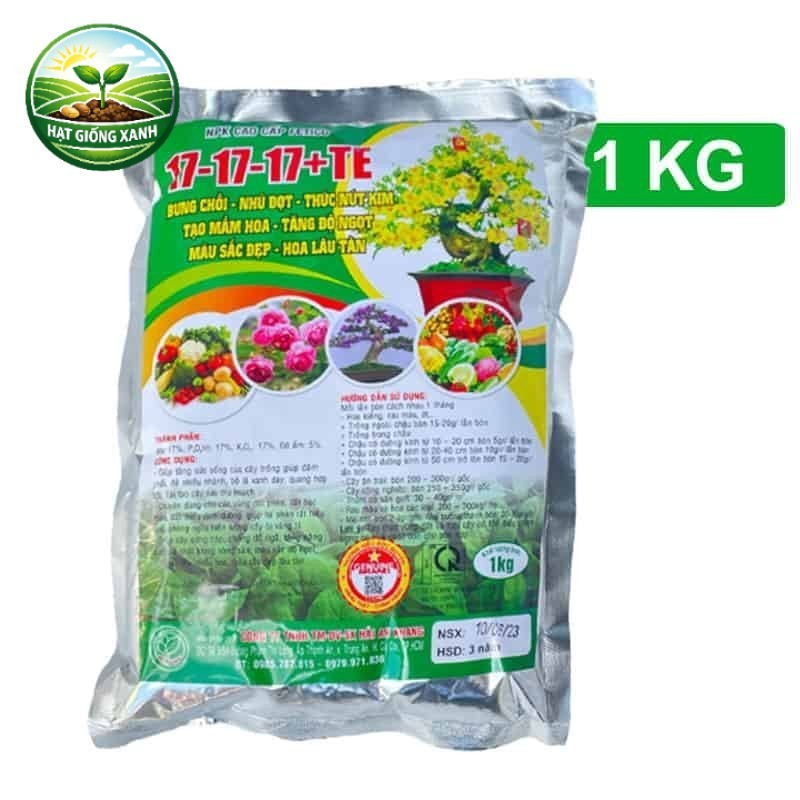 Phân Bón Npk 17-17-17 + TE (1kg) ,
