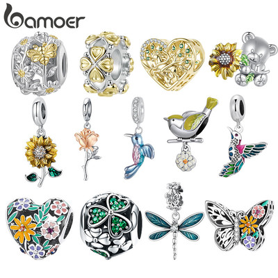 Hạt Bamoer Nature Series - Bùa Bướm Chim Hoa Để Làm Đồ Trang Sức & Vòng Tay DIY