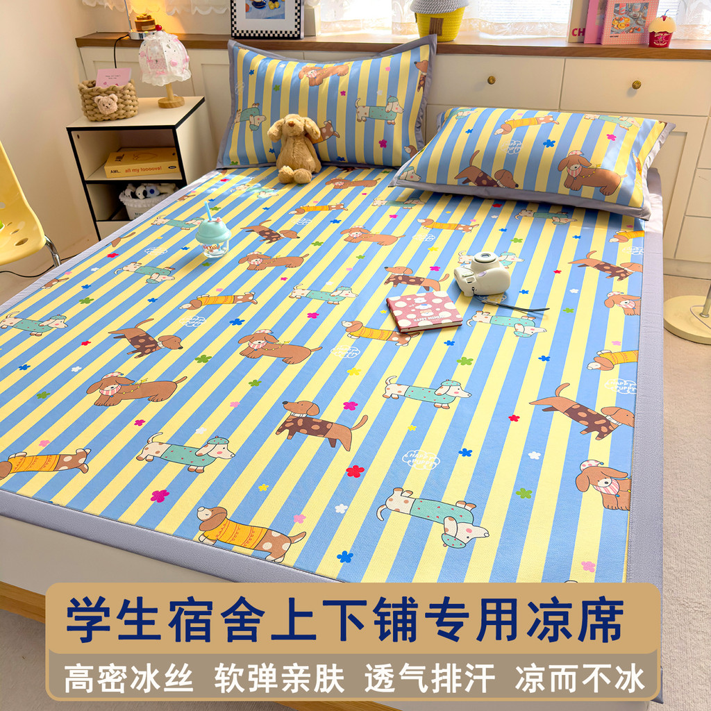 Thảm lụa băng Ký túc xá sinh viên Giường đơn chuyên dụng 90x190cm Mùa hè Phong cách mới Thảm mềm 2m 